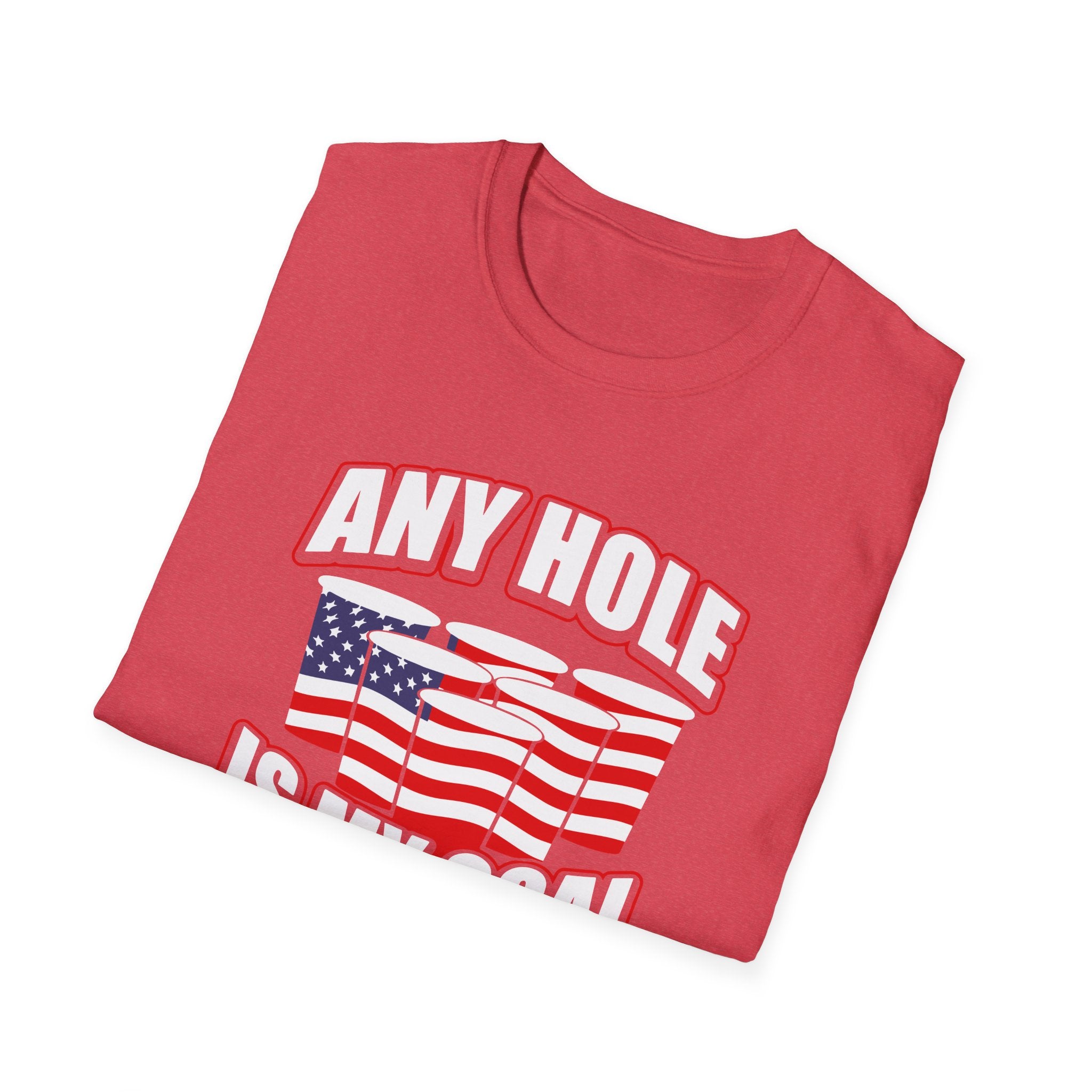 Any Hole Is My Goal Beer Pong American Flag