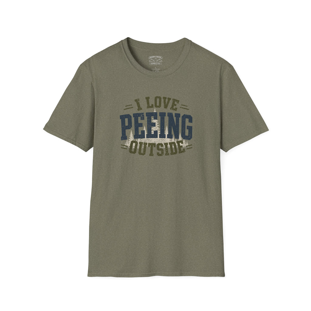 I Love Peeing Outside T-Shirt | Funny Camping & Outdoor Humor Tee