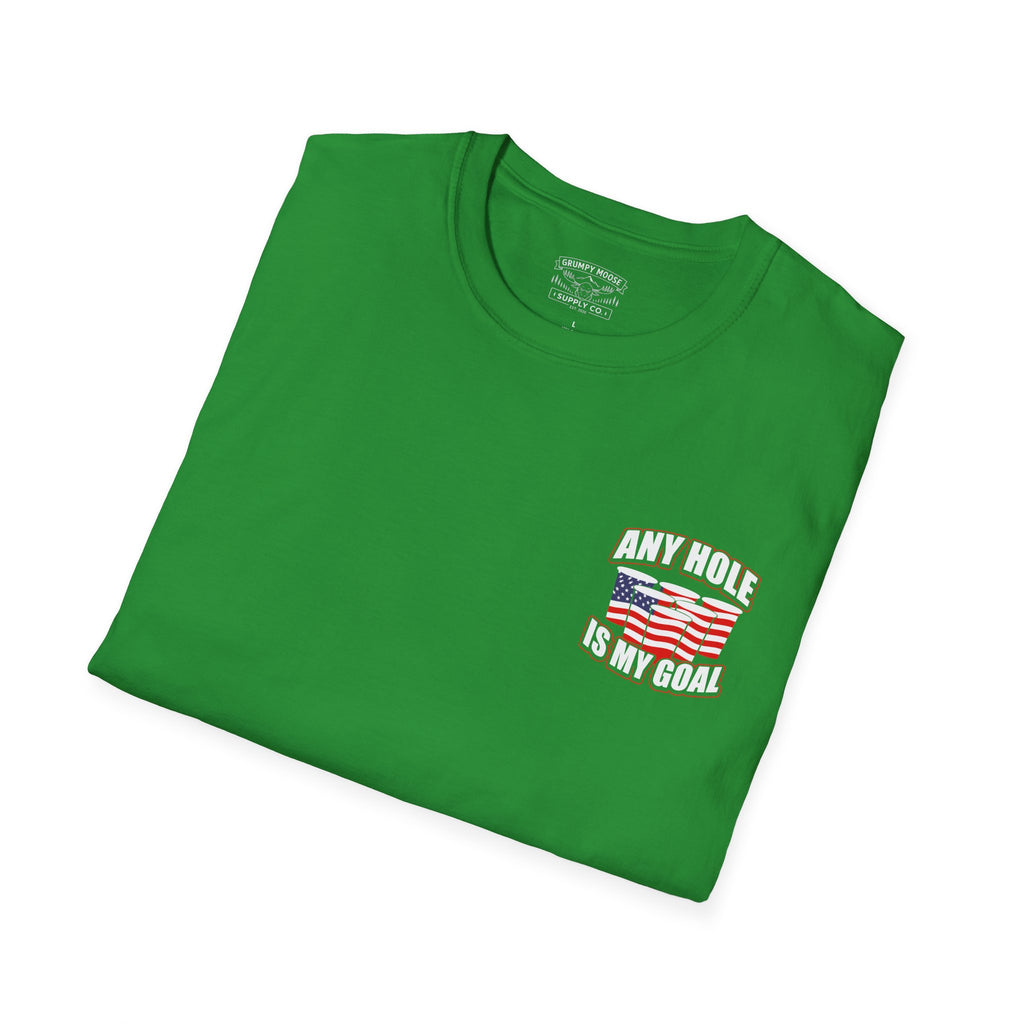 Any Hole Is My Goal Beer Pong T-Shirt | Front & Back