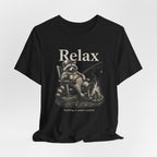 Relax Nothing Is Under Control Raccoon Campfire Fishing Shirt, Funny Vintage Camping T-Shirt, Sarcastic Outdoor Gift, Unisex Tee