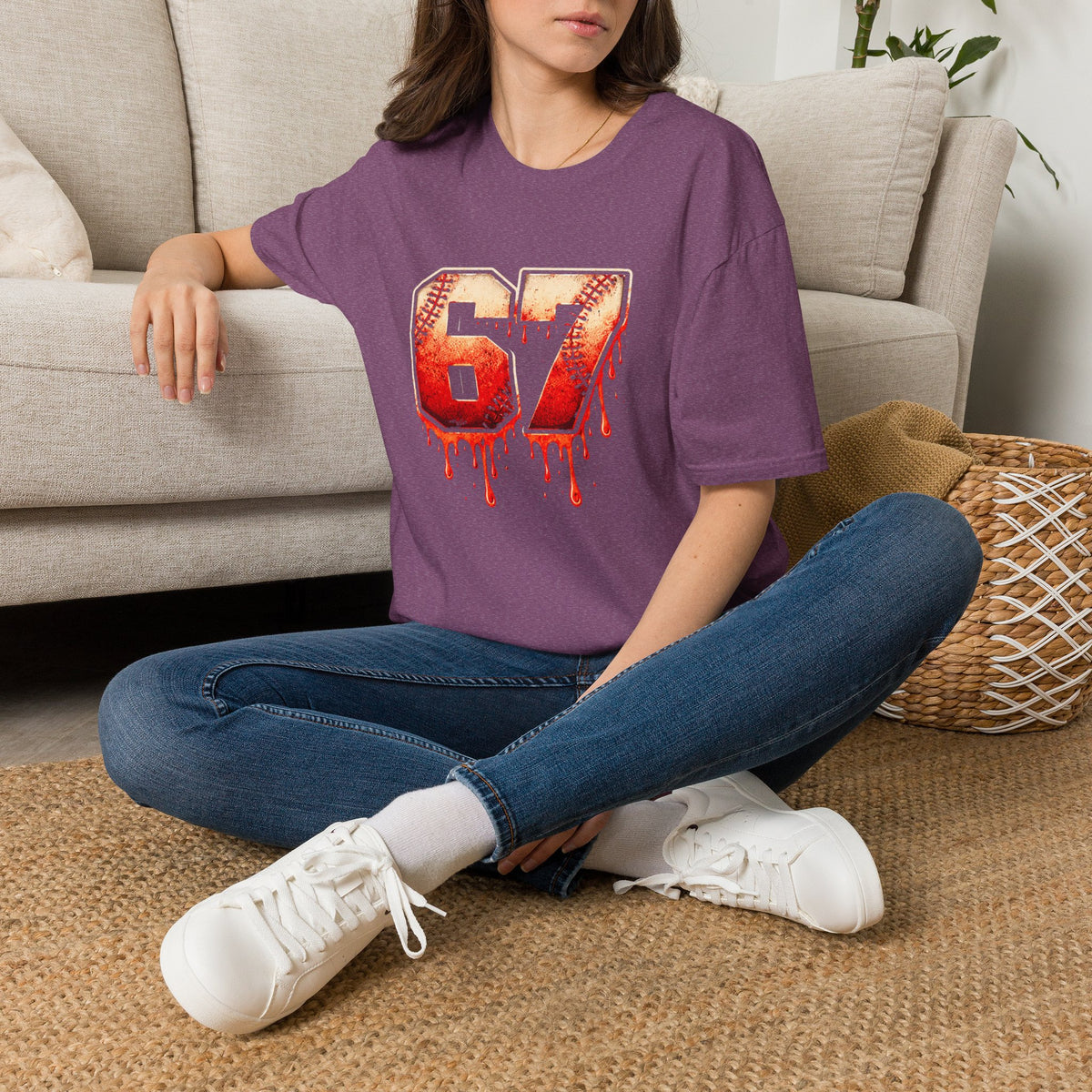 67 Baseball Drip T-Shirt