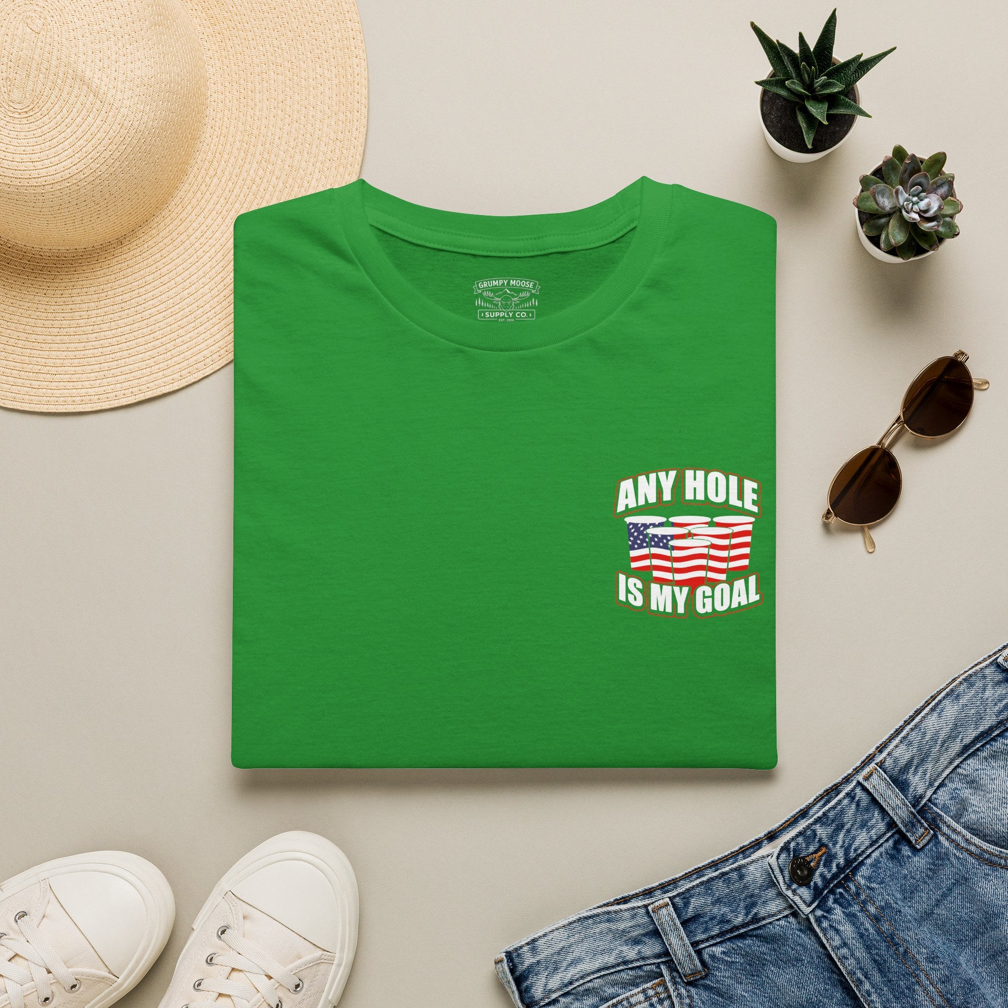 Any Hole Is My Goal Beer Pong - Front & Back Design