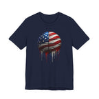 American Flag Basketball T-Shirt, Patriotic Paint Drip Basketball Tee, USA Basketball Shirt for Men and Women, 4th of July Basketball Gift