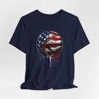 American Flag Baseball T-Shirt, Patriotic Paint Drip Baseball Tee, USA Baseball Shirt for Men and Women, 4th of July Baseball Gift