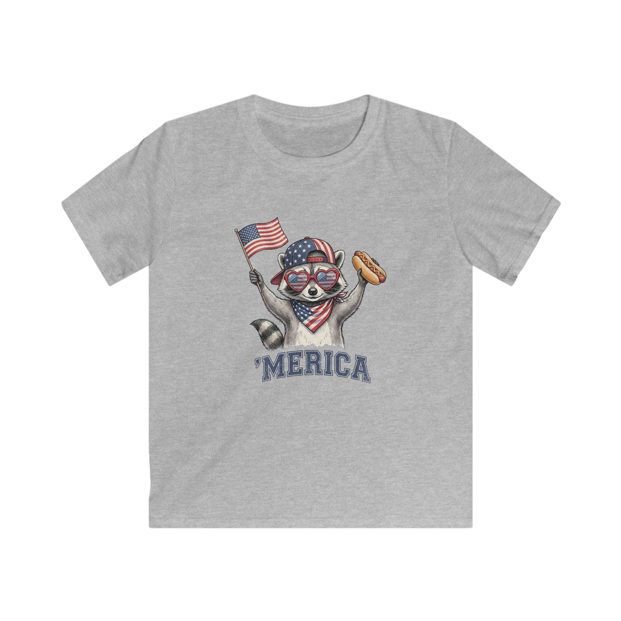 'Merica Raccoon Kids 4th of July Shirt