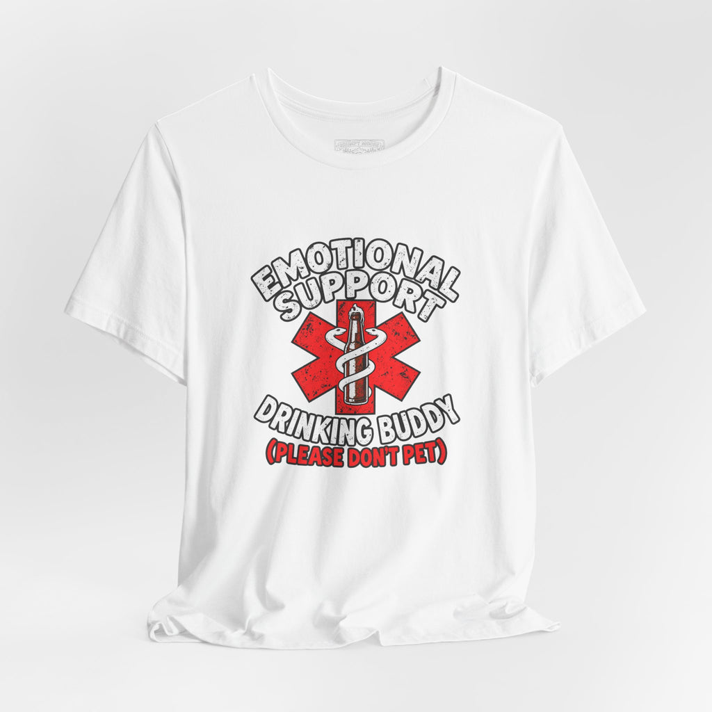 Emotional Support Drinking Buddy Funny T-Shirt for Beer Lovers