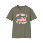 Any Hole Is My Goal Beer Pong American Flag