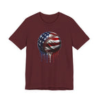 American Flag Baseball T-Shirt, Patriotic Paint Drip Baseball Tee, USA Baseball Shirt for Men and Women, 4th of July Baseball Gift