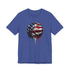 American Flag Baseball T-Shirt, Patriotic Paint Drip Baseball Tee, USA Baseball Shirt for Men and Women, 4th of July Baseball Gift