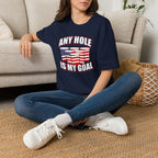 Any Hole Is My Goal Beer Pong American Flag