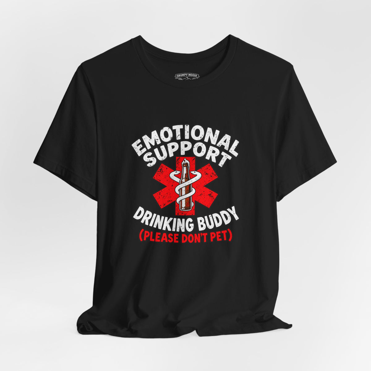 Emotional Support Drinking Buddy Funny T-Shirt for Beer Lovers