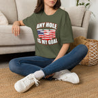 Any Hole Is My Goal Beer Pong American Flag