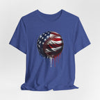 American Flag Baseball T-Shirt, Patriotic Paint Drip Baseball Tee, USA Baseball Shirt for Men and Women, 4th of July Baseball Gift