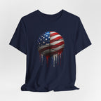 American Flag Basketball T-Shirt, Patriotic Paint Drip Basketball Tee, USA Basketball Shirt for Men and Women, 4th of July Basketball Gift