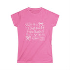Book Lover's Softstyle Tee, Just One More Chapter Shirt, Reader Gift, Literary T-Shirt, Cozy Book Apparel, Reading Tee