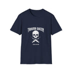 Trauma Queen T-Shirt - Funny ER Nurse Emergency Room RN Gift - Edgy Rock Style Nursing Tee - Skull Crossbones