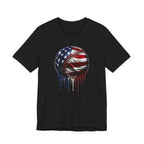 American Flag Baseball T-Shirt, Patriotic Paint Drip Baseball Tee, USA Baseball Shirt for Men and Women, 4th of July Baseball Gift
