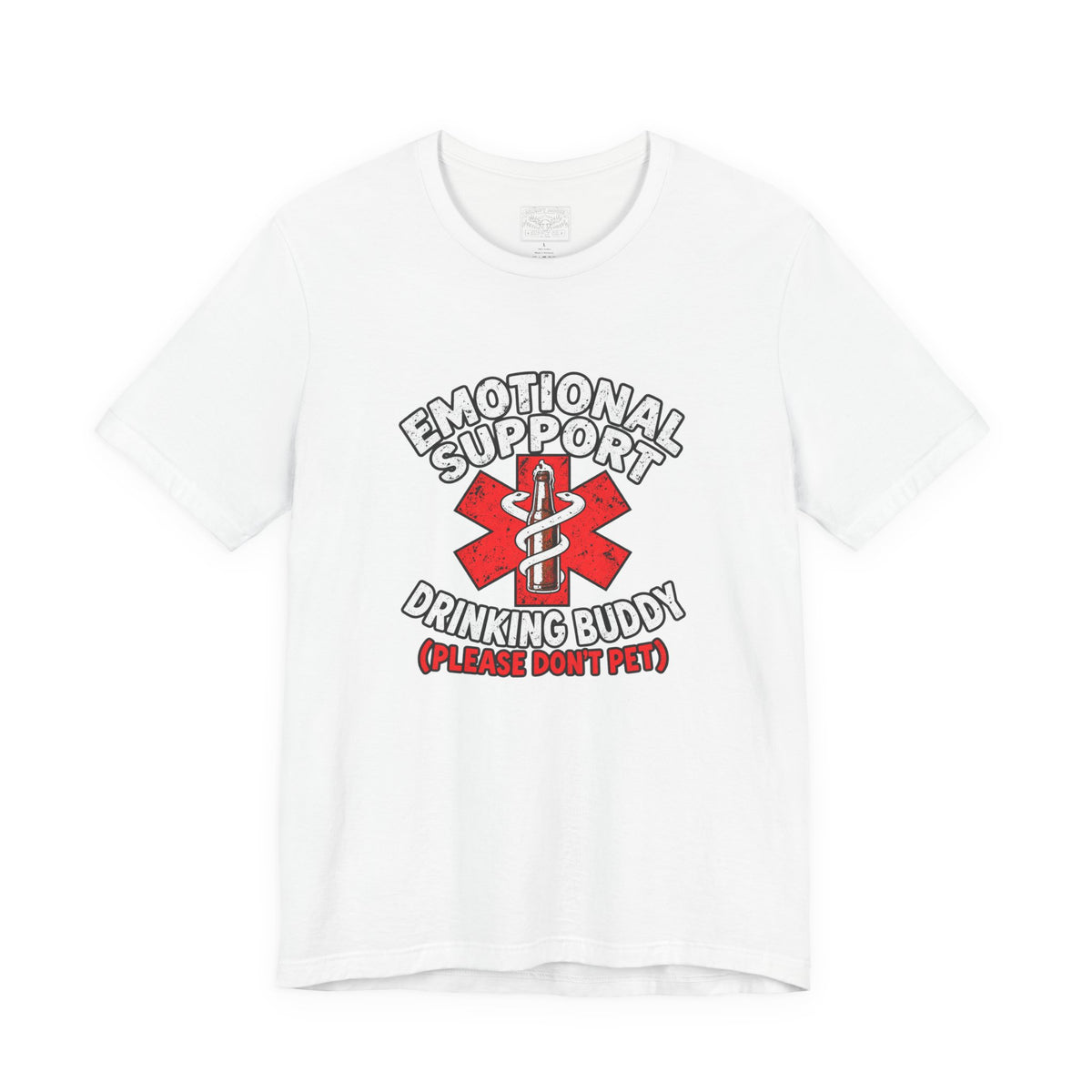 Emotional Support Drinking Buddy Funny T-Shirt for Beer Lovers