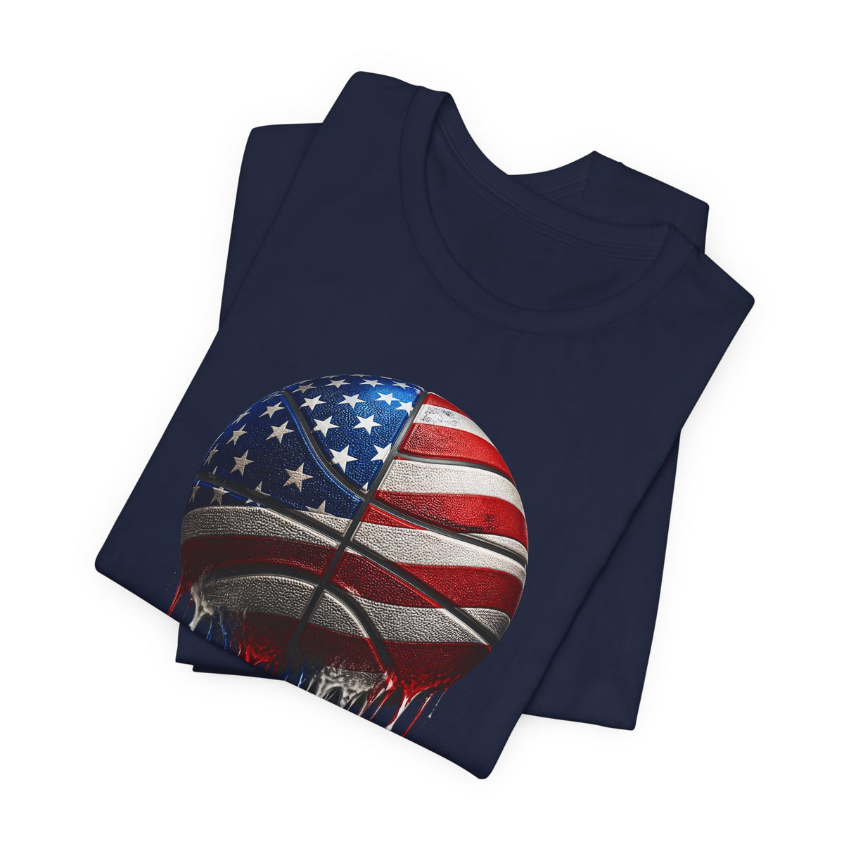 American Flag Basketball T-Shirt, Patriotic Paint Drip Basketball Tee, USA Basketball Shirt for Men and Women, 4th of July Basketball Gift