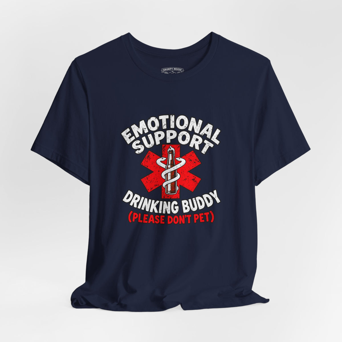 Emotional Support Drinking Buddy Funny T-Shirt for Beer Lovers