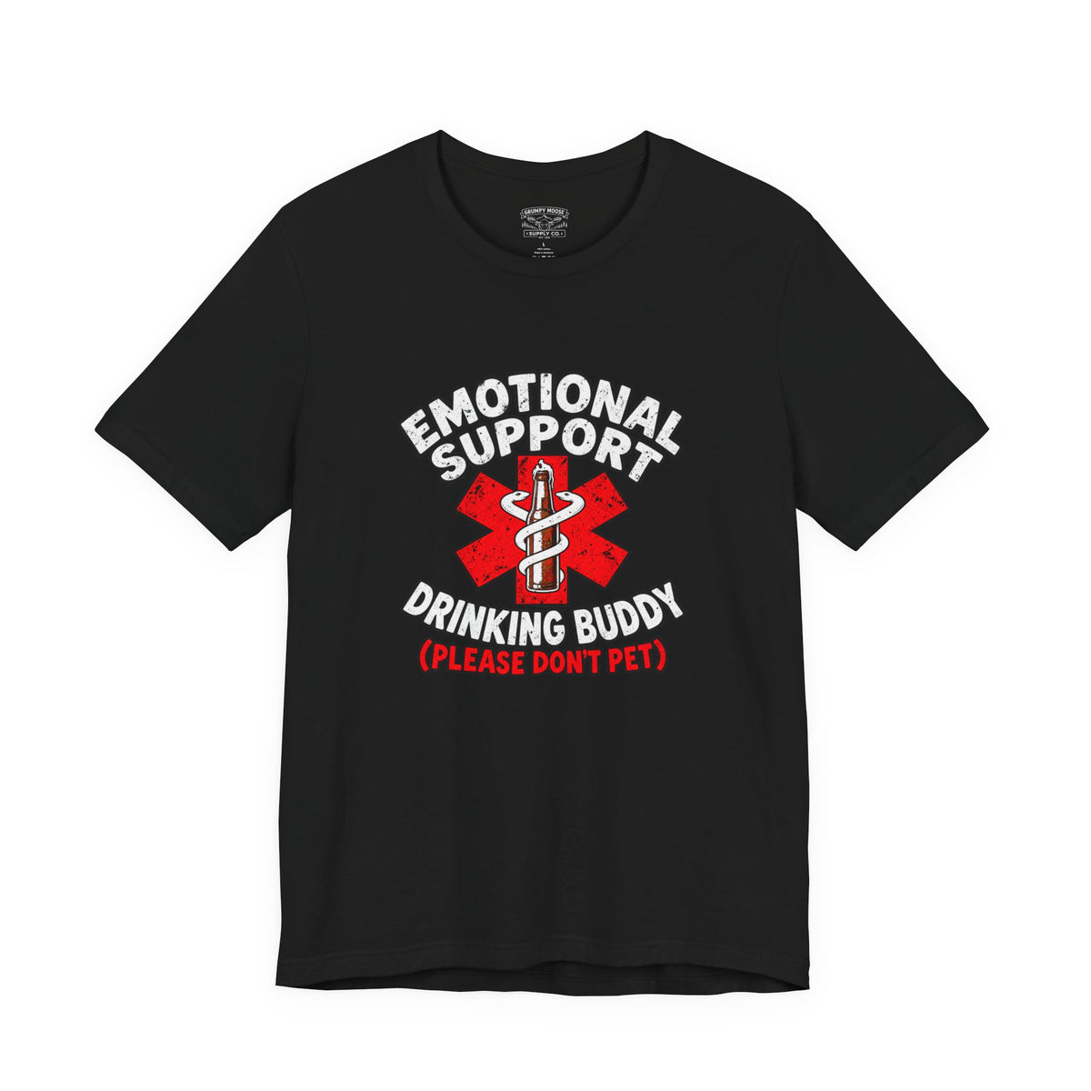 Emotional Support Drinking Buddy Funny T-Shirt for Beer Lovers