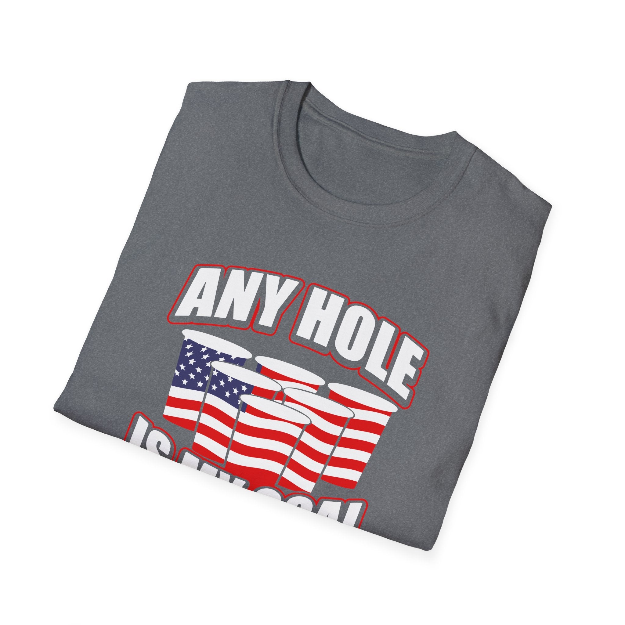 Any Hole Is My Goal Beer Pong American Flag