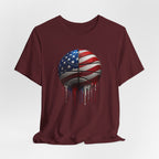 American Flag Basketball T-Shirt, Patriotic Paint Drip Basketball Tee, USA Basketball Shirt for Men and Women, 4th of July Basketball Gift