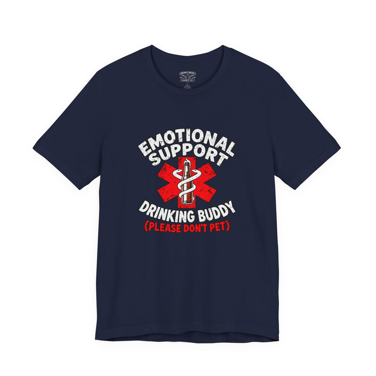 Emotional Support Drinking Buddy Funny T-Shirt for Beer Lovers