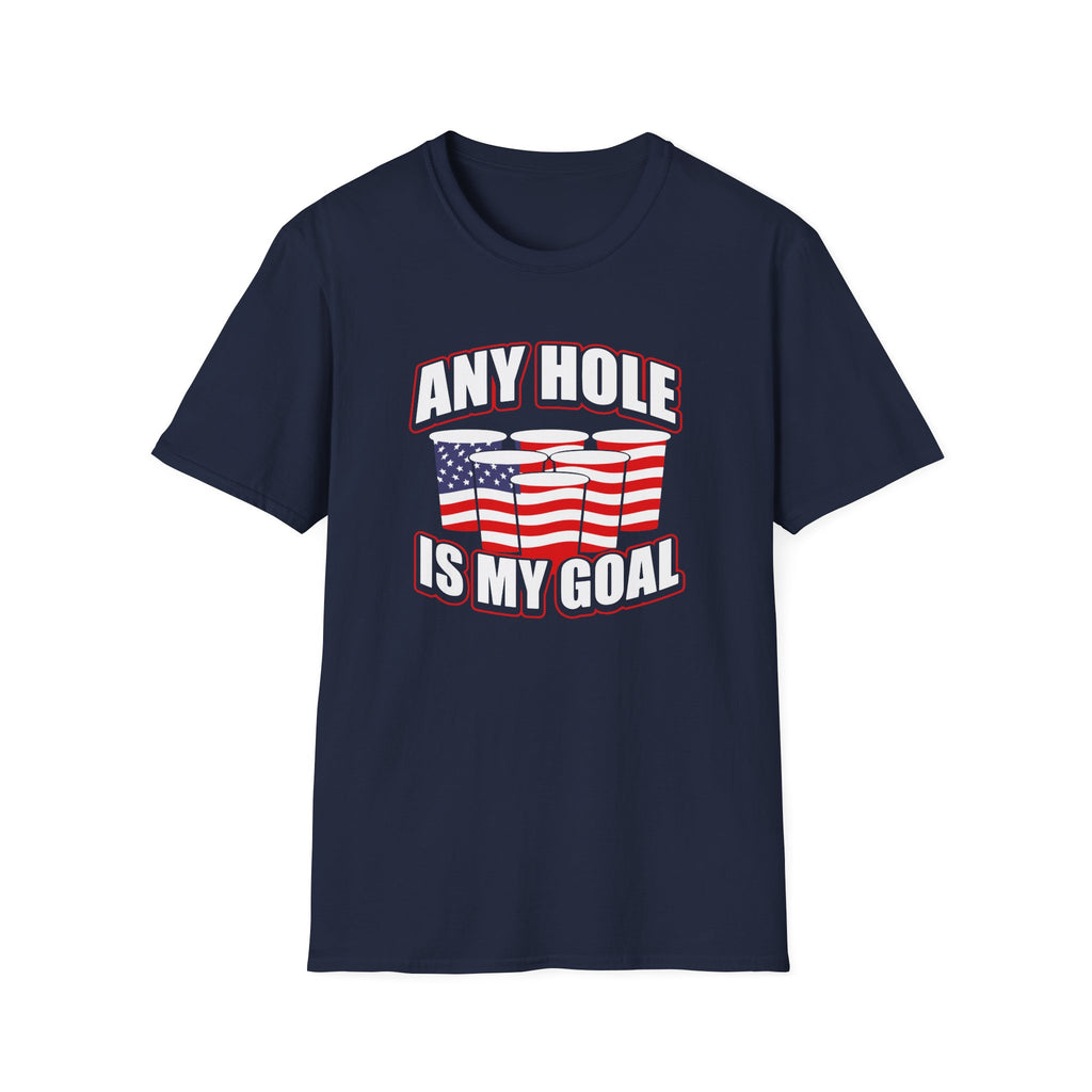Any Hole Is My Goal Beer Pong American Flag
