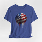 American Flag Basketball T-Shirt, Patriotic Paint Drip Basketball Tee, USA Basketball Shirt for Men and Women, 4th of July Basketball Gift