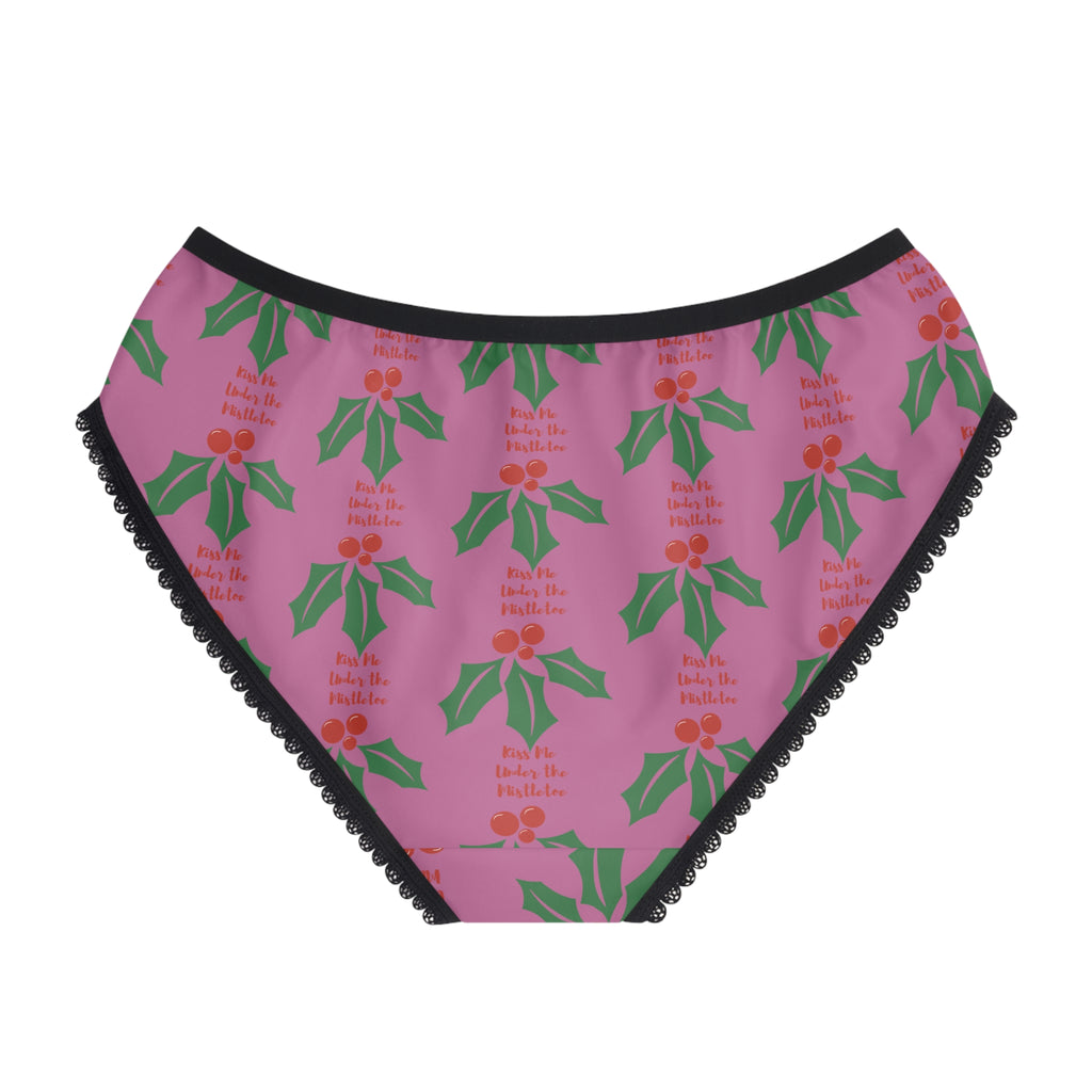 Kiss Me Under the Mistletoe, Women's Briefs, Christmas Underwear, Christmas Gift, Gift for Wife, Gift for Girlfriend, Sexy Underwear