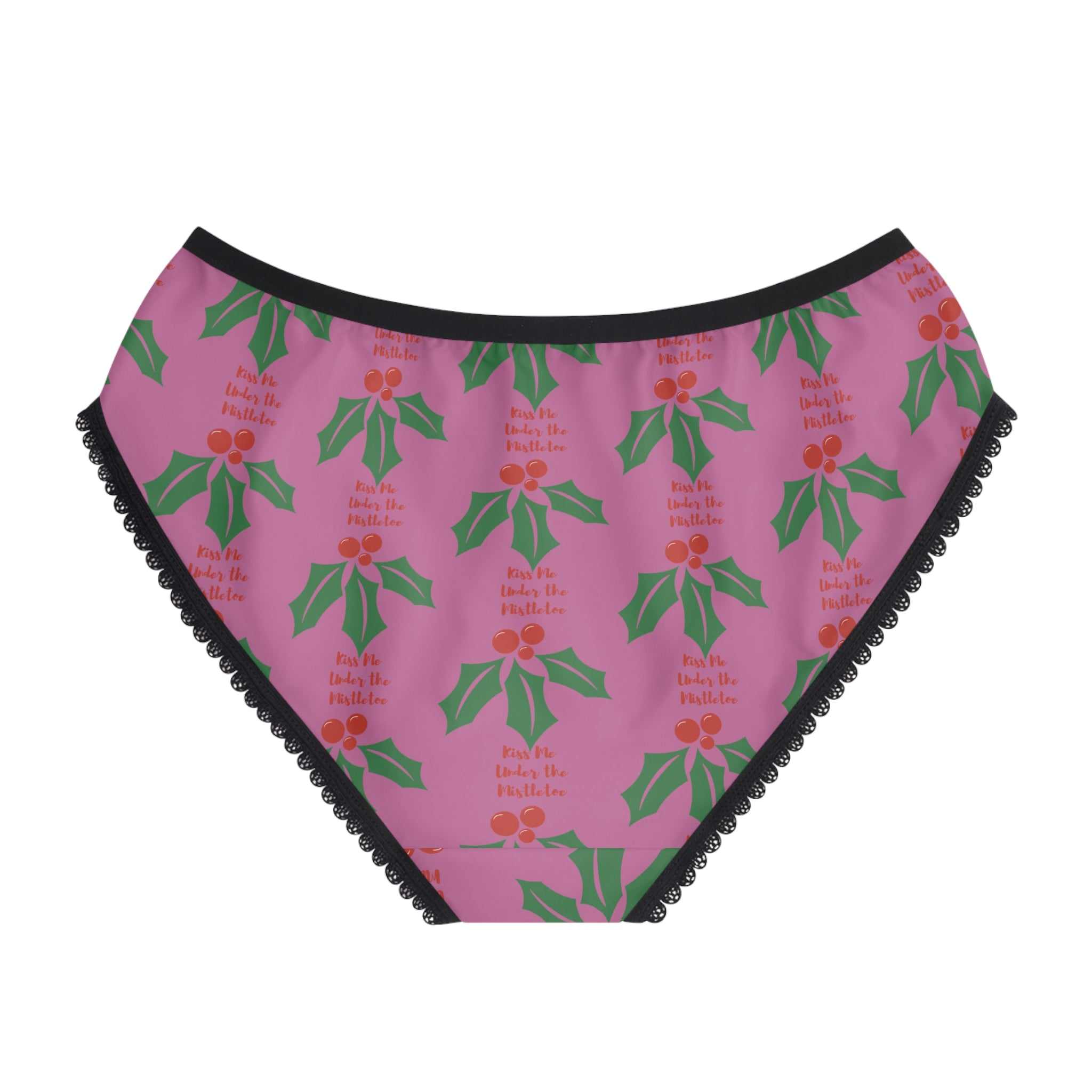 Kiss Me Under the Mistletoe, Women's Briefs, Christmas Underwear, Christmas Gift, Gift for Wife, Gift for Girlfriend, Sexy Underwear