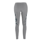 Mystical Moon Phase Leggings – Soft Gray Brushed Suede