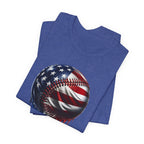 American Flag Baseball T-Shirt, Patriotic Paint Drip Baseball Tee, USA Baseball Shirt for Men and Women, 4th of July Baseball Gift
