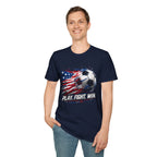 American Flag — Play, Fight, Win USA Soccer Tee