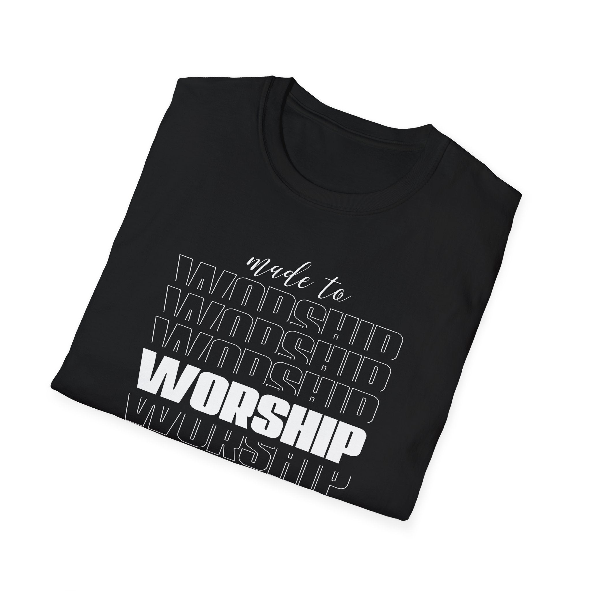 Made to Worship Unisex T-Shirt | Softstyle Tee for Music Lovers, Church Events, Inspirational Gifts, Everyday Wear, Casual Fashion