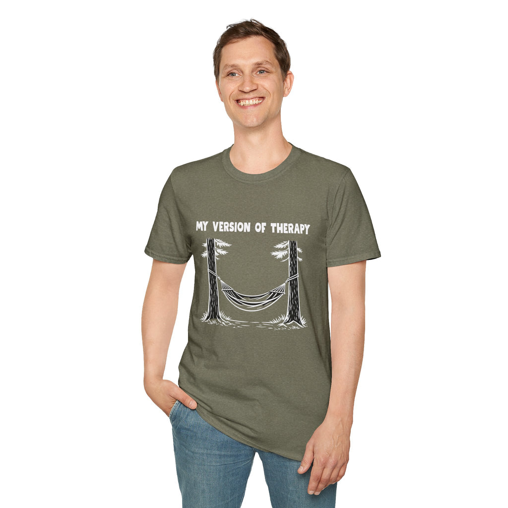 My Version of Therapy Hammock T-Shirt — Outdoor Camping Relaxation Tee