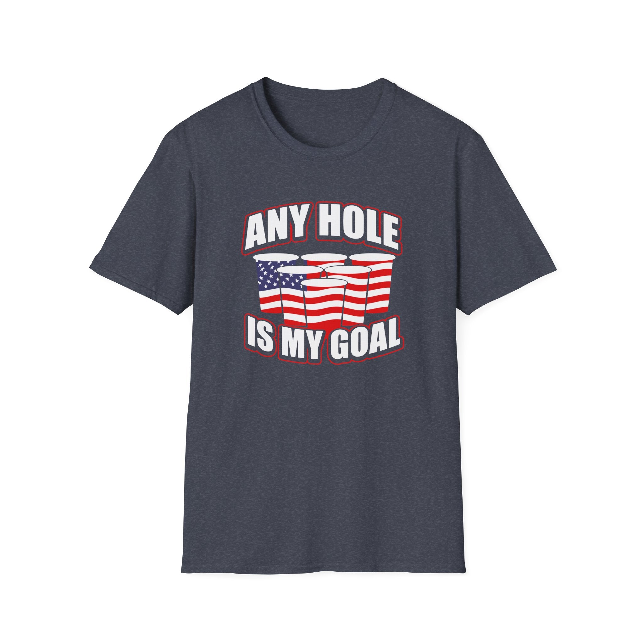Any Hole Is My Goal Beer Pong American Flag