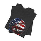 American Flag Baseball T-Shirt, Patriotic Paint Drip Baseball Tee, USA Baseball Shirt for Men and Women, 4th of July Baseball Gift