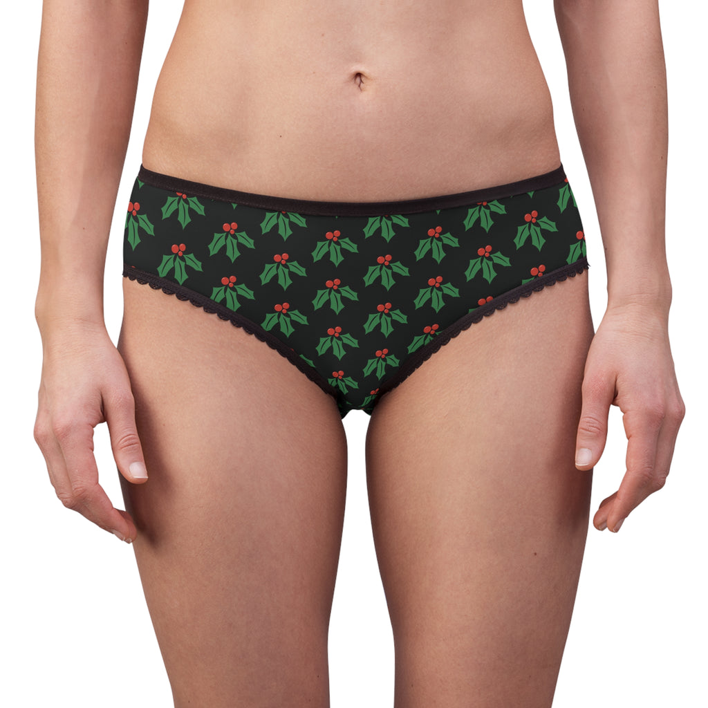 Mistletoe Women's Patterned Brief, Mistletoe Womens Underwear, Christmas Gift, Idea Stocking Stuffer , Gift For Girlfriend, Gift for Wife