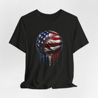 American Flag Baseball T-Shirt, Patriotic Paint Drip Baseball Tee, USA Baseball Shirt for Men and Women, 4th of July Baseball Gift