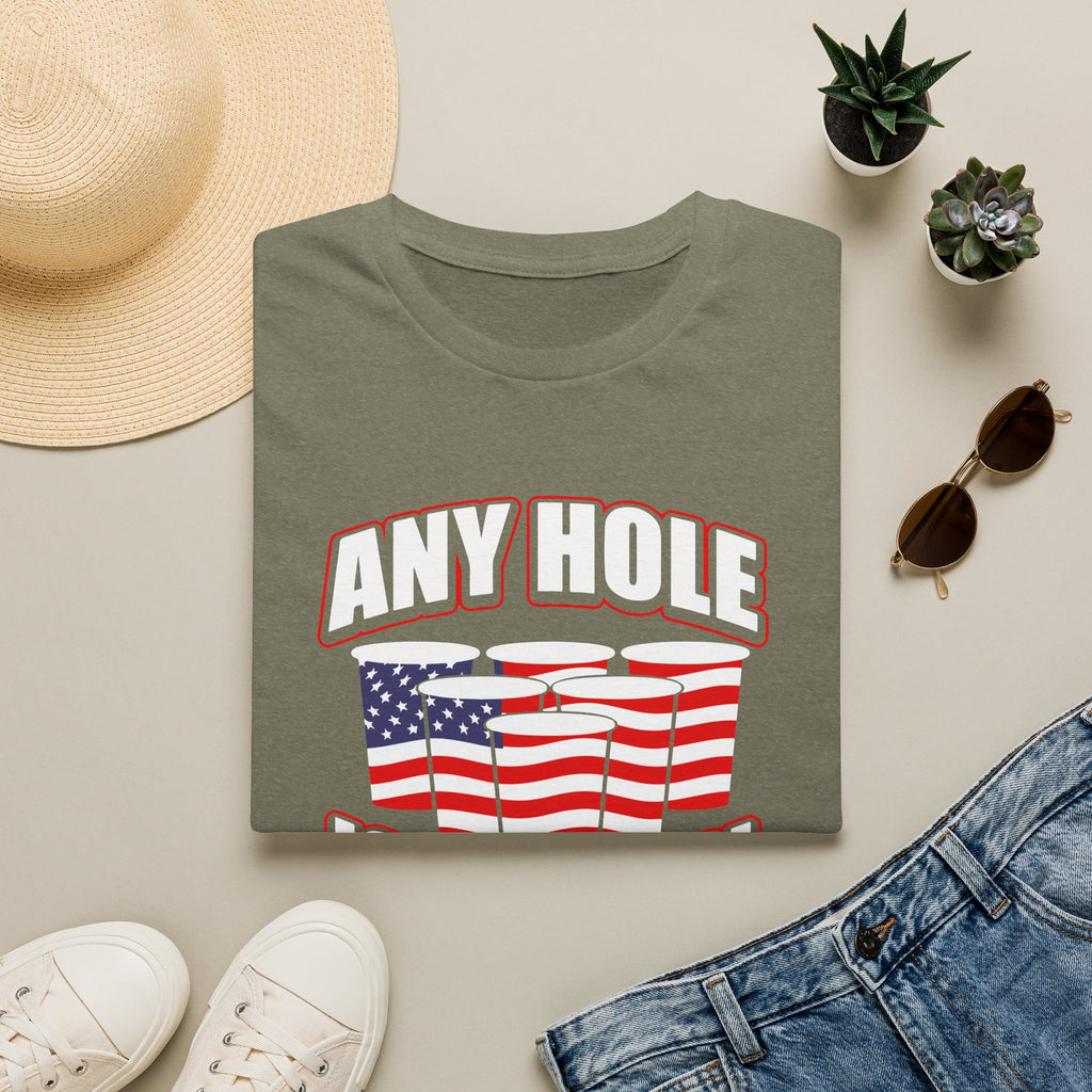 Any Hole Is My Goal Beer Pong American Flag