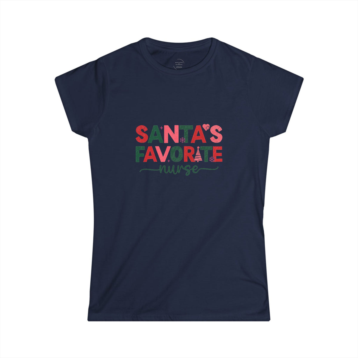 Santa’s Favorite Nurse T-Shirt – Christmas Nurse Shirt for Women – Cute Holiday Nursing Tee, RN Gift, Medical Staff Xmas Top