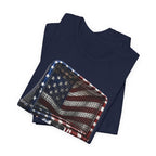 American Flag Hockey T-Shirt, Patriotic Paint Drip Hockey Goal Tee, USA Hockey Shirt for Men and Women, 4th of July Hockey Gift