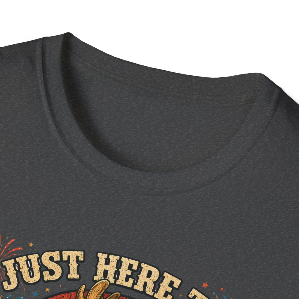 Moose Just Here to Bang Funny 4th of July Shirt