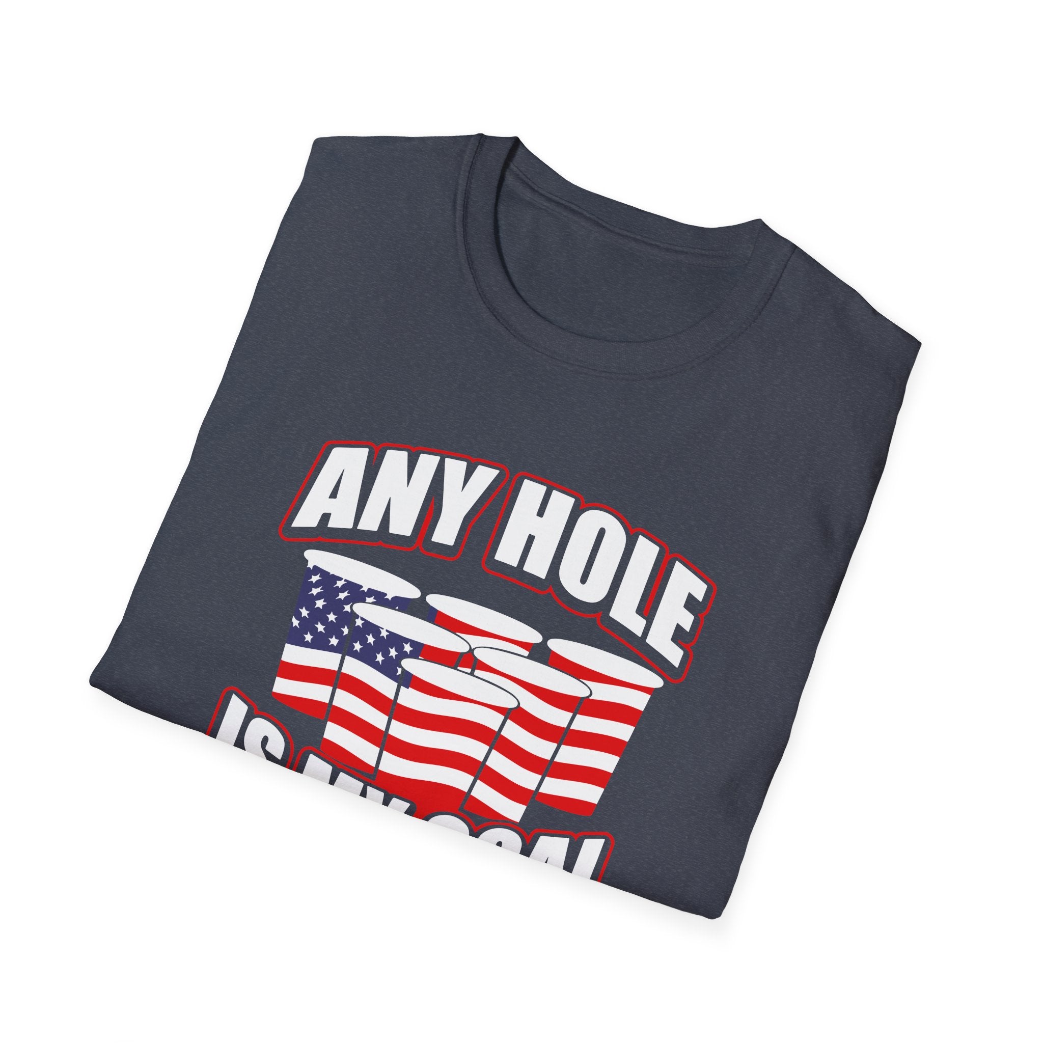 Any Hole Is My Goal Beer Pong American Flag