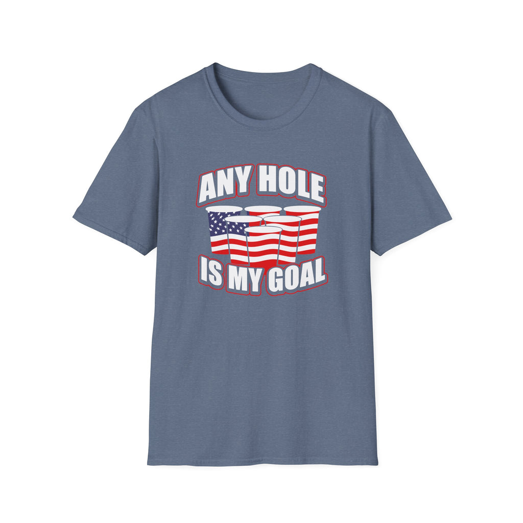 Any Hole Is My Goal Beer Pong American Flag