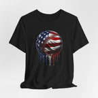 American Flag Baseball T-Shirt, Patriotic Paint Drip Baseball Tee, USA Baseball Shirt for Men and Women, 4th of July Baseball Gift