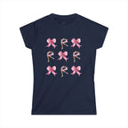 Coquette Figure Skating T-Shirt | Pink Bows & Ice Skater Graphic Tee | Balletcore Aesthetic