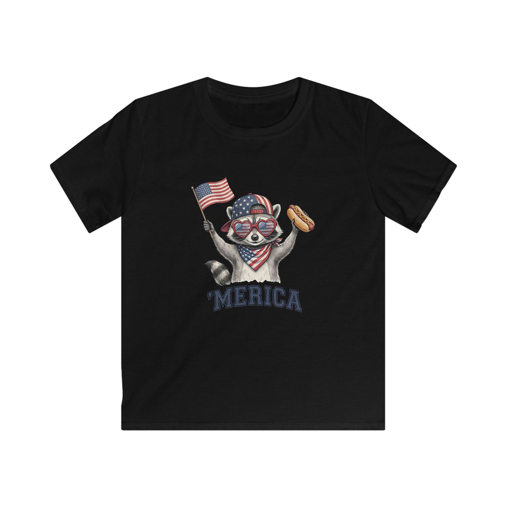 'Merica Raccoon Kids 4th of July Shirt